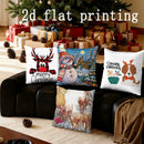 Axyaa Christmas Animal Pattern Cushion Cover for Sofa Bedroom Car Pillows