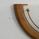 Axyaa Wooden Glass Wall Sconce Modern Vintage Nordic Light for Bedroom and Living Room