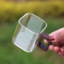 Axyaa Glass Walnut Handle Cup - Single-layer Household Small Juice Cup