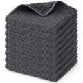 Axyaa Microfiber Waffle Kitchen Towels - Ultra Absorbent Cleaning Rags