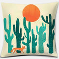 Axyaa Colorful Animals & Geometric Desert Cushions Pattern Decorative Pillow Cover