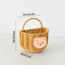 Axyaa Woven Hanging Basket: Kitchen Organizer & Cute Wall Storage