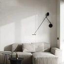 Axyaa Adjustable Swing Arm Black Wall Lamp for Bedroom and Study Room