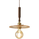 Axyaa Copper Glass LED Pendant Lamp for Dining Room and Bedroom