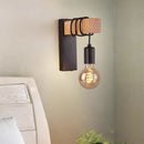 Axyaa Iron Wood Wall Lamp E27 Nordic Retro Corridor Bedside Restaurant 110V/220V