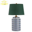 Axyaa Blue/Orange Ceramic LED Table Lamp - Modern Minimalist Design