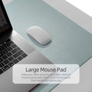 Axyaa Desk Pad Mouse Pad Faux Leather Table Cover Dual Use Writing Mat