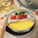 Axyaa Stainless Steel Steaming Plate with Handle for Rice Cooker and Household Steaming