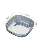 Axyaa Gold Edge Fruit Plate for Snacks, Desserts & Dried Fruits