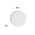 Axyaa Matte Water Ripple Ceramic Plate Steak Pasta Dessert Snack Molecular Cuisine Dish
