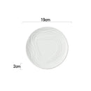 Axyaa Matte Water Ripple Ceramic Plate Steak Pasta Dessert Snack Molecular Cuisine Dish
