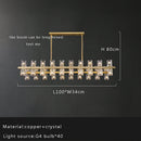 Axyaa Luxury Gold Chandeliers for Living Room in America with Glass Crystals and LED Lighting