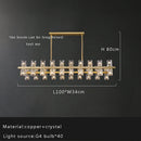 Axyaa Crystal Led Chandeliers - Luxury Gold Hanging Lamps for Living Room