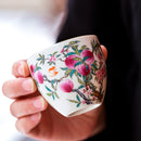 Axyaa Ceramic Teacups Flower Crafts Kung Fu Tea Sets Home Decoration Ornaments