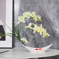 Axyaa Simulated Butterfly Orchid Ceramic Flowerpot Set for Home Decoration