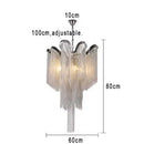 Axyaa Tassel Pendant Aluminum Chain Chandelier for Living Room Kitchen