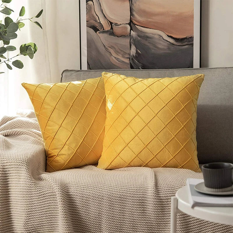 Velvet Sofa Pillow Cover | Nordic Style Decorative Cushion | Axyaa Home Decor