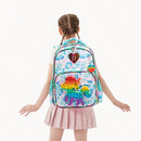 Axyaa Girls' School Backpack Set with Lunch Bag, Pencil Bag & Toy Pendant