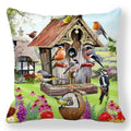 Axyaa Santa Print Pillowcase for Christmas and New Year Decor