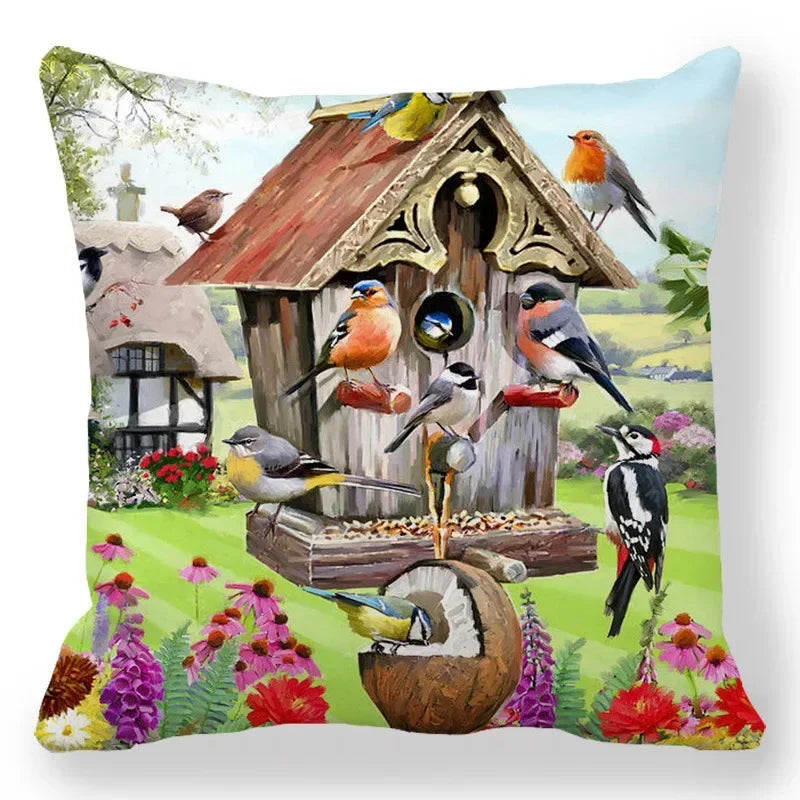 Axyaa Santa Print Pillowcase for Christmas and New Year Decor