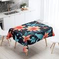 Tropical Plant Printed Waterproof Table Cloth for Kitchen & Restaurant by Axyaa