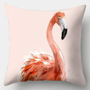 Axyaa Flamingo Sofa Pillow Cover 45cmX45cm Square Cushion Case Boho Style