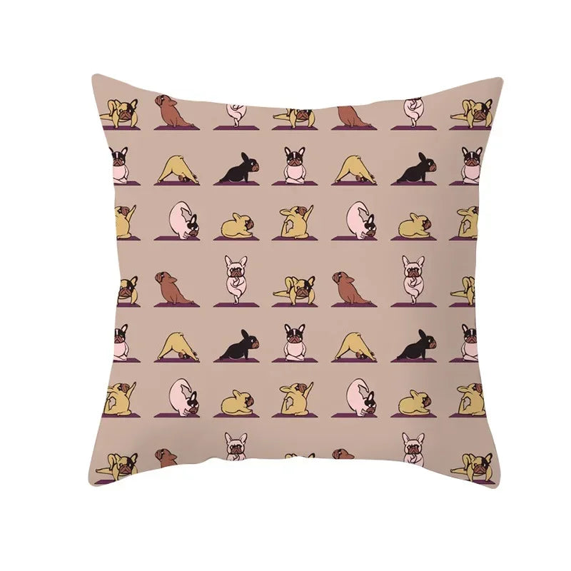 Axyaa Yoga Panda & Avocado Cartoon Animal Throw Pillow Bundle