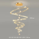 Axyaa Crystal Chandelier Stair Pendant Lamp Living Room Pendant Lights Interior Lighting