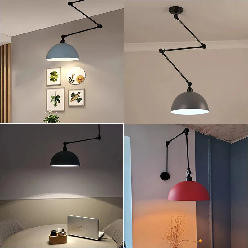 Axya Metal Folding Multicolor Telescopic Pendant Light for Dining Room and Study