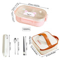 Axyaa 3-Compartment Plastic Lunch Box - Microwave Safe, Kid-Friendly Food Container