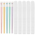 Axyaa Love Chopsticks Set: 5 Pairs Reusable Alloy Sushi Sticks with Non-Slip Grip