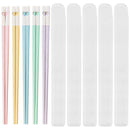 Axyaa Love Chopsticks Set: 5 Pairs Reusable Alloy Sushi Sticks with Non-Slip Grip