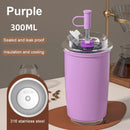 Axyaa Stainless Steel Insulated Coffee Cup with Straw & Leakproof Lid