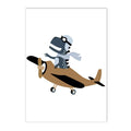 Axyaa Cartoon Vehicle & Dinosaur Canvas Wall Art for Boys Room