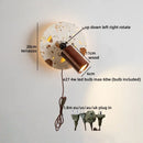 Axyaa Terrazzo Wooden LED Wall Light for Bathroom Bedroom Home Decor