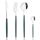 Axyaa Pink Silver Stainless Steel Cutlery Set
