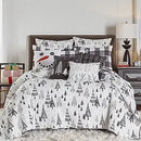 Axyaa Northern Star King Quilt Set with Two King Pillow Shams - Merry & Bright Collection