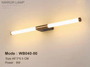 Axyaa Gold LED Mirror Light Tubular Wall Lamp for Modern Home Decor
