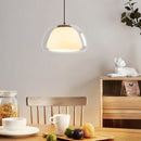 Axyaa Glass Chandelier Modern LED Light for Bedroom Living Room Dining Room