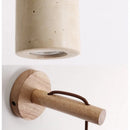 Axyaa Yellow Cave Stone LED Wall Lamp with Adjustable Wire Pull Chain Switch