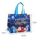 Axyaa Christmas Gift Bags: 16PCS Assorted Cartoon Patterns, Reusable Non-Woven Handles