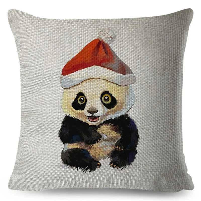Axyaa Watercolor Animal Pillowcase - Cute Cartoon Design for Living Room Sofa
