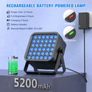 Axyaa 4PCS 36W RGBWA+UV LED Par Light Set with Remote Control for Stage Effects