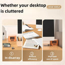 Axyaa Double Basket Mail Organizer with Key Hooks for Entryway/Home/Office