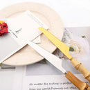 Axyaa 20-Piece Bamboo Handle Stainless Steel Cutlery Set