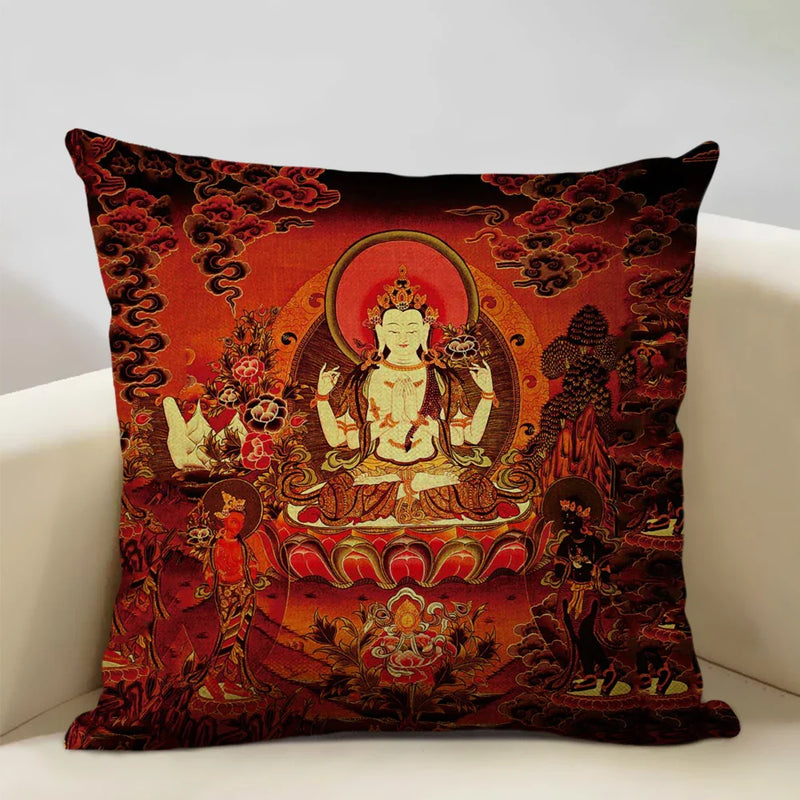 Retro Art Linen Cushion Cover 45 * 45 for Living Room Bedroom Decor with Axyaa Brand
