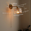 Axyaa LED Copper Glass Wall Light Fixture Retro Style Mirror Bar Lamp