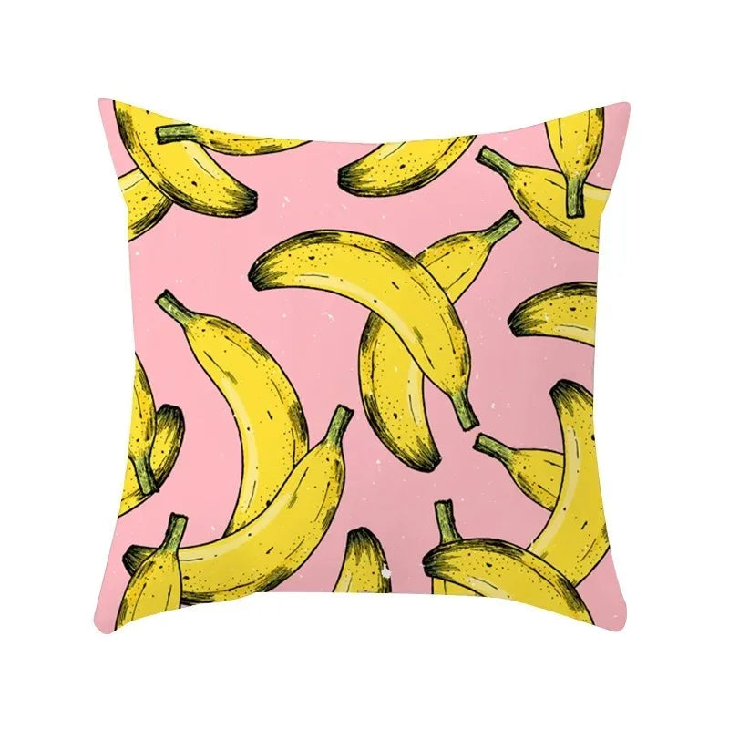 Axyaa Cartoon Watermelon Banana Print Seat Cushion Cover