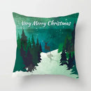 Axyaa Festive Green Christmas Polyester Bedspread Set