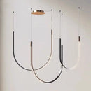 Axyaa Minimalist Line Chandelier - Nordic Design Staircase Pendant Lights for Home Décor